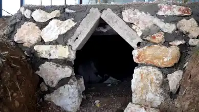 Adıyaman'da Sokak Hayvanları İçin Doğal Taş Barınaklar