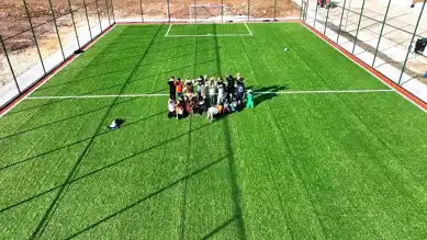 Depremzede Çocuğun Halı Sahası Hazır!