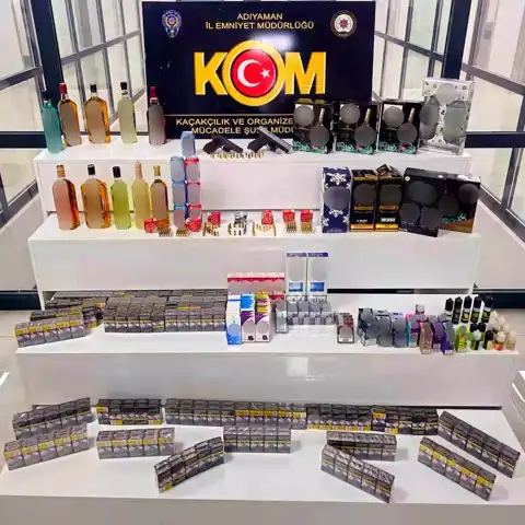 Adıyaman'da Kaçak Alkol ve Sigara Baskını!