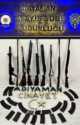 Adıyaman'da Kayıt Dışı Silah Operasyonu: Çok Sayıda Silah Ele Geçirildi